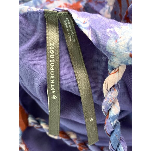 Anthropologie S Halter Dress Ruffle NWOT Lined RGG10693 Maxi $228 v-neck - Picture 7 of 11